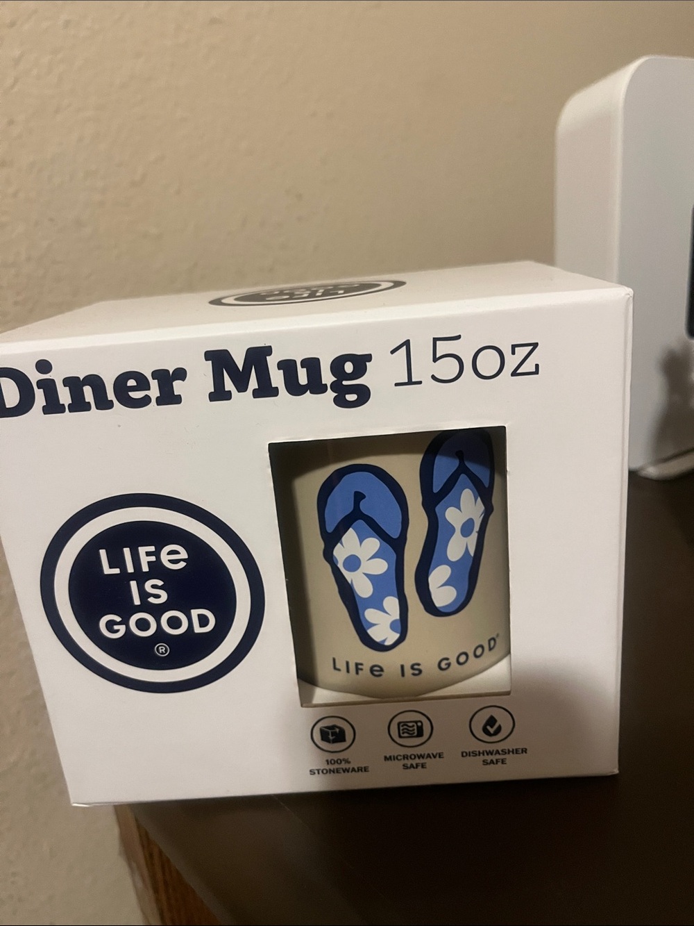 Life Is Good Navy and Cream 'Our Story' Box Panel